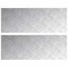 vidaXL Stigaplata R&eacute;tthyrningur 2 pcs Silfur 80 x 30 cm &Aacute;l