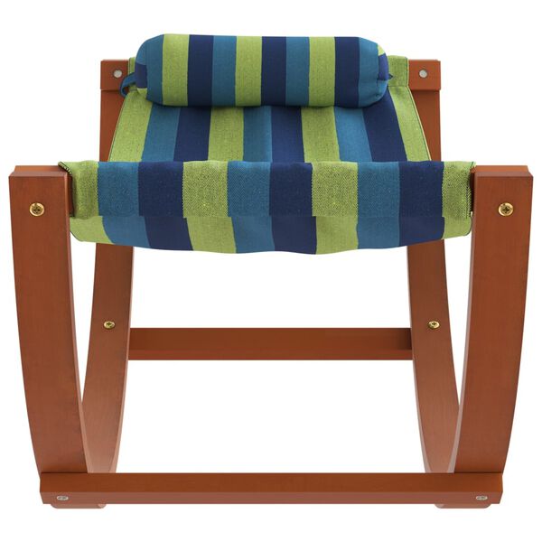 vidaXL Rugguhengirúm fyrir Krakka Blátt og Grænöndótt Efni