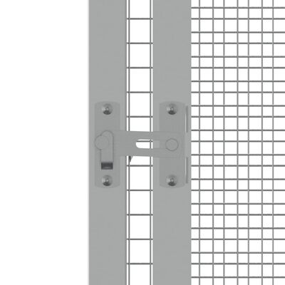 vidaXL Fuglabúr Reykgrár 213,5x217,5x211,5 cm Sinkhúðað Stál