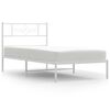 vidaXL R&uacute;mgrind &uacute;r M&aacute;lmi me&eth; H&ouml;fu&eth;gafli Hv&iacute;tur 100x200 cm