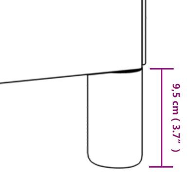 vidaXL Rúmgrind með Höfðagafli Ljósgrá 200x200 cm Flauel