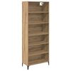 vidaXL H&aacute;bor&eth; Artisan Eik 69,5 x 34 x 180 cm Samsettur vi&eth;ur