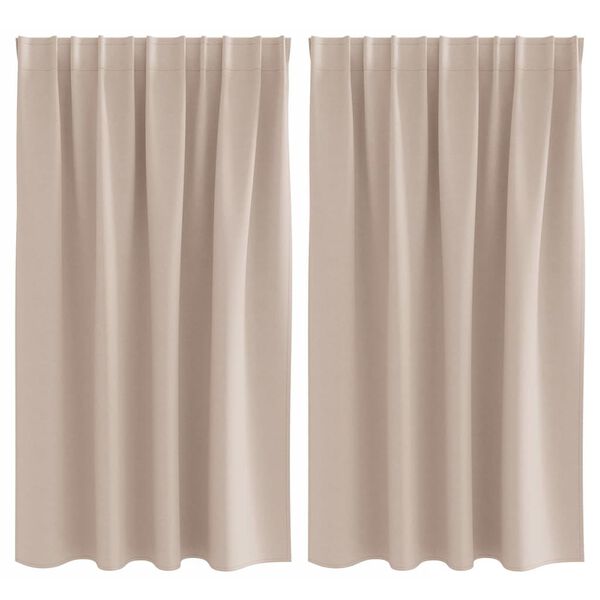 vidaXL Svartgard&iacute;nur me&eth; hringjum 2 pcs M&oacute;gr&aacute;r 140 x 140 cm P&oacute;l&yacute;ester