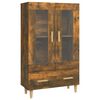 vidaXL Skenkur Reyklitu&eth; Eik 70x31x115 cm Samsettur Vi&eth;ur
