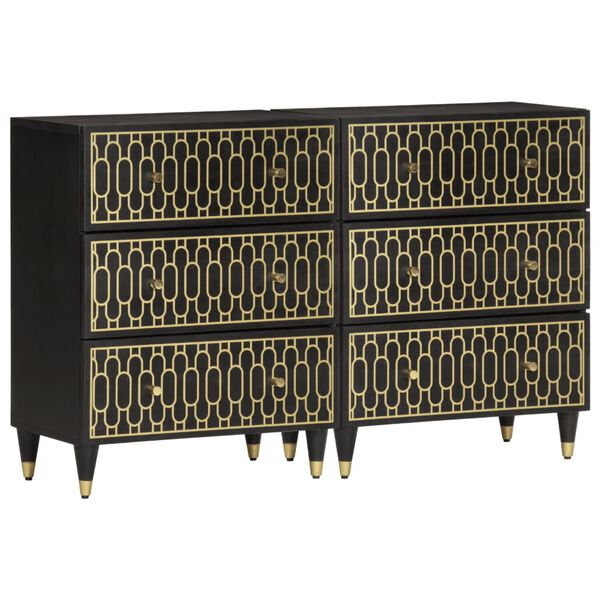 vidaXL Hli&eth;arsk&aacute;par 2 stk. 60x33x75 cm Gegnheill Mang&oacute;vi&eth;ur