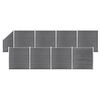 vidaXL WPC Gir&eth;ingarsett 8 Ferningur + 1 Hallandi 1484x186 cm Gr&aacute;tt