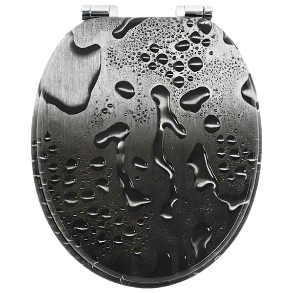 vidaXL Mj&uacute;kur loka&eth; setti fyrir salerniss&aelig;ti Gr&aacute;r 44 x 38 cm MDF bor&eth;