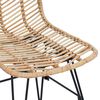 vidaXL Bor&eth;st&oacute;ll 2 pcs N&aacute;tt&uacute;rulegur 44 x 47 x 85 cm Rattan og j&aacute;rn