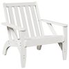 vidaXL Garden Adirondack St&oacute;ll Hv&iacute;tur 75x77x77 cm Solid Wood Pine