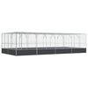 vidaXL St&oacute;rt Fuglab&uacute;r me&eth; Framlengingu Silfurlita&eth; 832x414x212 cm St&aacute;l