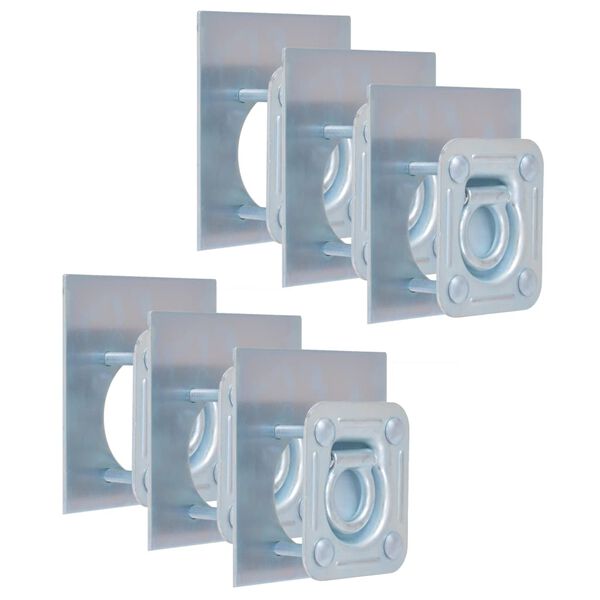 vidaXL Festiaugu fyrir Tengivagn 6 Stk S&iacute;nkh&uacute;&eth;a&eth; St&aacute;l 2000 kg