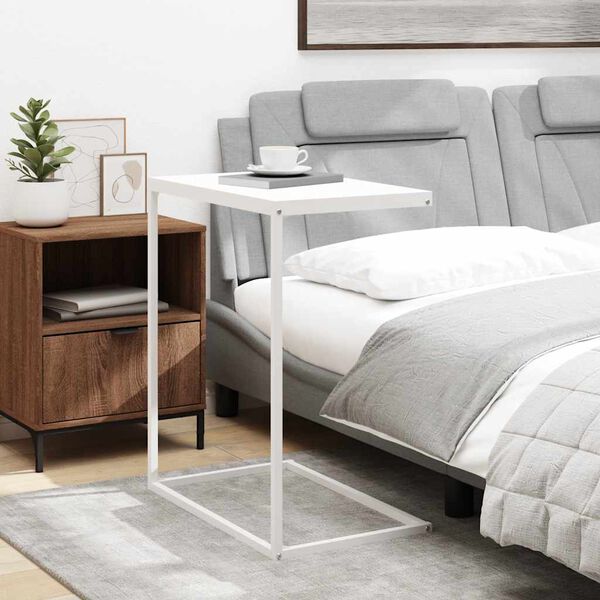 vidaXL Hli&eth;arbor&eth; Hv&iacute;tt 55x35x66 cm Samsettur Vi&eth;ur