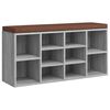 vidaXL Sk&oacute;bekkur Gr&aacute;ir Sonoma Eik 103x30x48 cm Samsettur Vi&eth;ur