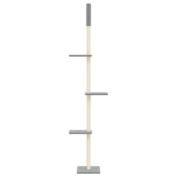 vidaXL g&oacute;lf til loft kattatr&eacute; lj&oacute;sgr&aacute;tt 267,5-297,5 cm