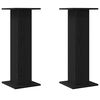 vidaXL Bl&oacute;mastandur 2 pcs Svartur Eik 30 x 30 x 80 cm Samsettur vi&eth;ur