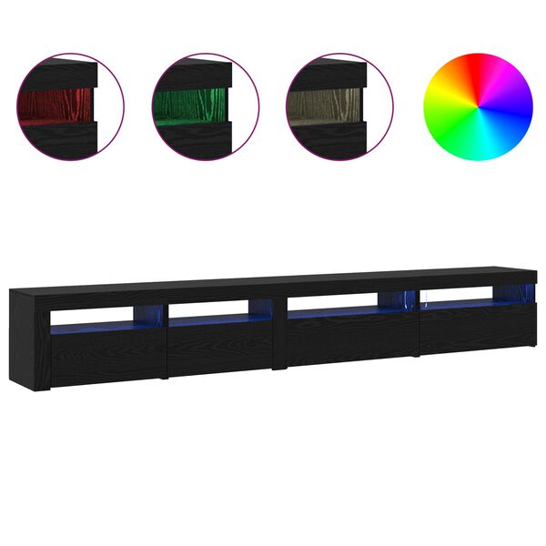 vidaXL Sj&oacute;nvarpssk&aacute;pasett 3 pcs Svartur Eik 270 x 35 x 40 cm