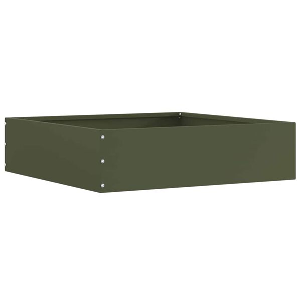 vidaXL Gar&eth;ja&eth;ar 6 pcs Ol&iacute;fugr&aelig;nn 50 x 50 x 13 cm St&aacute;l