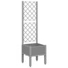 vidaXL Gr&oacute;&eth;urkassi me&eth; Rimlagrind 40x40x142 cm Lj&oacute;sgr&aacute;tt PP