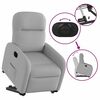 vidaXL Electric Stand up Recliner st&oacute;ll Cloud Grey Efni