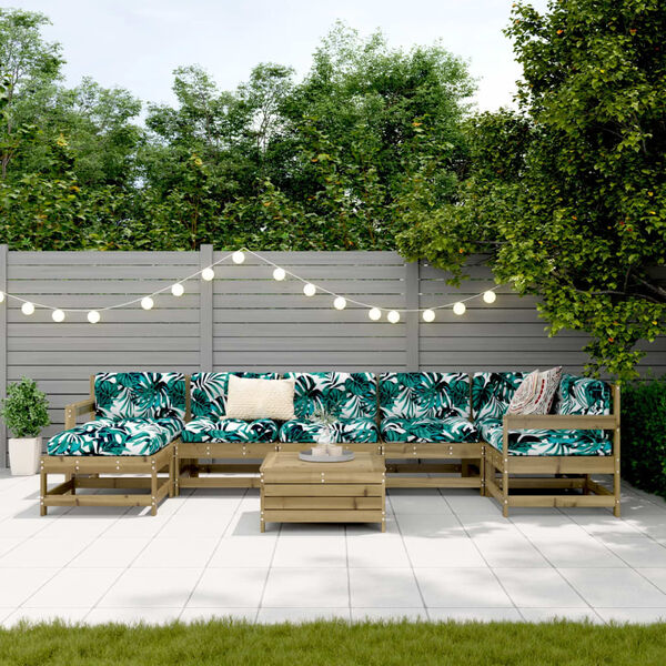 vidaXL 8 Hluta Gar&eth;s&oacute;fasett Gagnvarin Fura