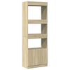 vidaXL Sk&aacute;pur Sonoma Eikarlitur 63x33x180 cm Samsettur Vi&eth;ur