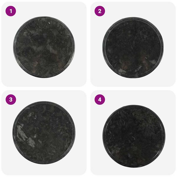 vidaXL Bor&eth;plata Sv&ouml;rt &Oslash;40x2,5 cm Marmari