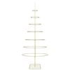vidaXL Metal jólatré með standi gold 210 cm Duftlitað stál