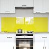 vidaXL Eldh&uacute;s Backsplash 2 pcs Gulur 80 x 50 cm hertu&eth; gler