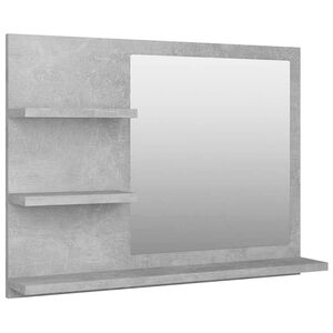 805010 vidaXL Bathroom Mirror Concrete Grey 60x10,5x45 cm Chipboard