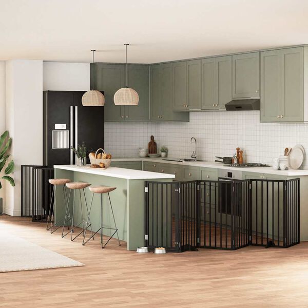 vidaXL hundahli&eth; me&eth; hur&eth; sem h&aelig;gt er a&eth; brj&oacute;ta saman 9 pl&ouml;tur 450 cm