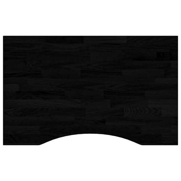 vidaXL skrifbor&eth;splata D&ouml;kkbr&uacute;nt 80x60x2,5 cm Solid Wood Eik R&eacute;hyrnd