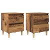 vidaXL R&uacute;mf&ouml;t 2 pcs Gamall vi&eth;ur 40 x 35 x 50 cm Samsettur vi&eth;ur