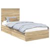 vidaXL Geymslu R&uacute;m me&eth; sk&uacute;ffu Sonoma Eik 75 x 190 cm Samsettur vi&eth;ur