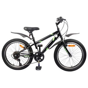 vidaXL Barnahj&oacute;l 20 Tommur 6-Speed fyrir 6-11 &aacute;ra Svartur