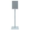 vidaXL Pedestal p&oacute;ststandur Silfur 32 x 27 x 119 cm PVC og steypt j&aacute;rn