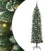 vidaXL Gervi mj&oacute; j&oacute;latr&eacute; me&eth; 300 LED me&eth; standi Gr&aelig;nn og hv&iacute;tur 210 cm