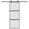 vidaXL rennihur&eth; me&eth; v&eacute;lb&uacute;na&eth;arsetti Svart 76x205 cm Hert Gler