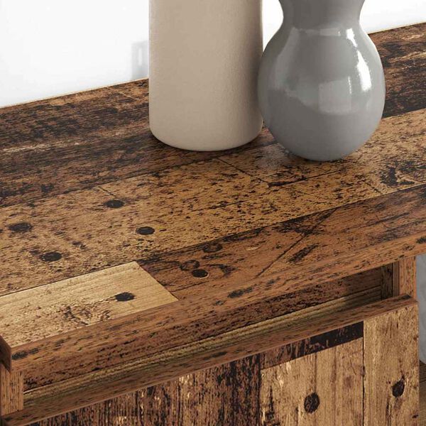 vidaXL Hli&eth;arbor&eth; 2 pcs Gamall vi&eth;ur 60 x 35 x 70 cm Samsettur vi&eth;ur