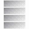 vidaXL Stigaplata R&eacute;tthyrningur 4 pcs Silfur 100 x 30 cm &Aacute;l