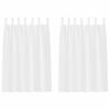 vidaXL Voile gardína 2 pcs Hvítt 140 x 140 cm Pólýester