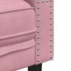 vidaXL Chesterfield s&oacute;fast&oacute;ll Pink Velvet