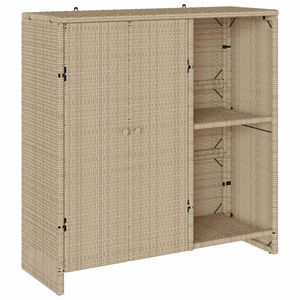 vidaXL Geymslusk&aacute;pur me&eth; hillu Drapplita&eth;ur 100 x 36 x 102 cm Rattan