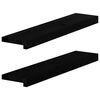 vidaXL Gluggasyllur 2 stk D&ouml;kkbr&uacute;nt 70x15x2 cm Solid Wood Eik