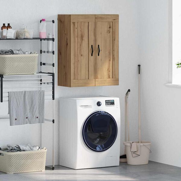 vidaXL Veggsk&aacute;pur Artisan Eik 69,5 x 34 x 90 cm Samsettur vi&eth;ur