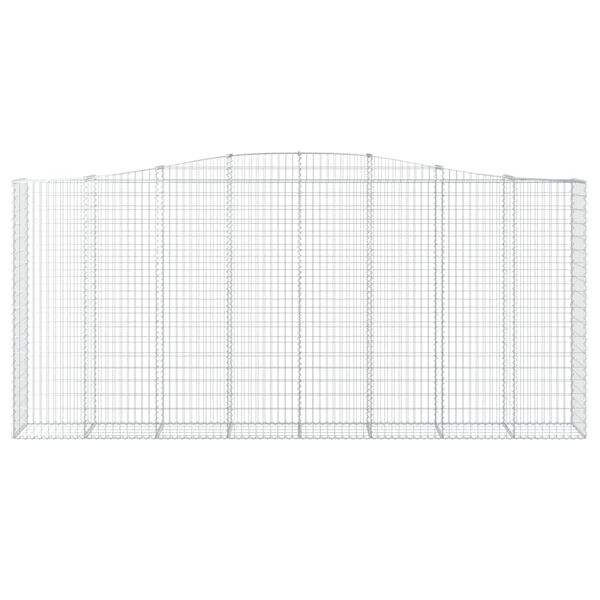 vidaXL Bogadregnir Grj&oacute;tkassar 9 stk. 400x50x180/200 cm Sinkh&uacute;&eth;a&eth; J&aacute;rn