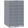 vidaXL Sorptunnugeymsla fyrir 1 tunnu 69x79x117 cm Gr&aacute; St&aacute;l