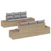 vidaXL Gar&eth;s&oacute;fa sett me&eth; geymslu 7 pcs Beige og lj&oacute;sgr&aacute;r p&oacute;l&yacute;rattan