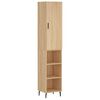 vidaXL H&aacute;r Sk&aacute;pur Sonoma Eik 34,5x34x180 cm Samsettur Vi&eth;ur