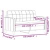 vidaXL 2-Sæta Sófi Vínrauður 140 cm Efnisáklæði