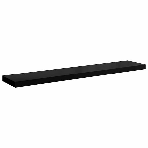 323778 vidaXL Floating Wall Shelf High Gloss Black 120x23,5x3,8 cm MDF